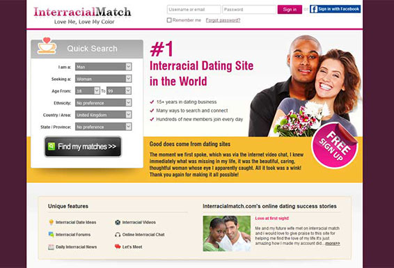 old home page of interracialmatch